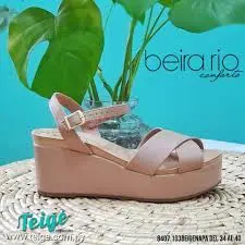8407.103 Sandalia Feminina Anabela Beira Rio 