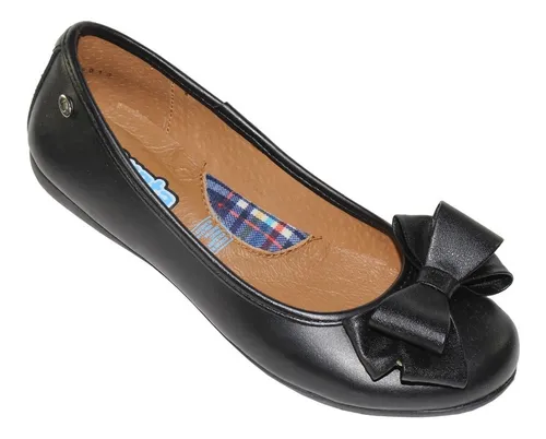 55913-A ZAPATO NIÑA NEGRO PIEL 