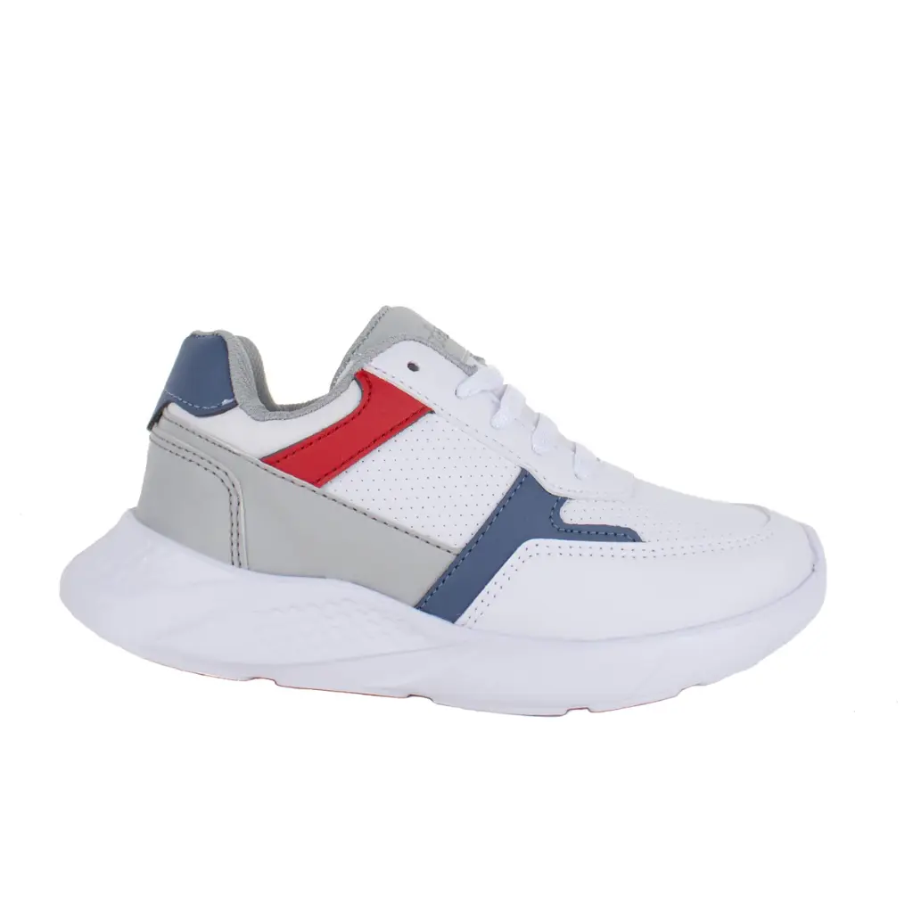 136900-R TENIS NIÑO SINTETICO GRIS 