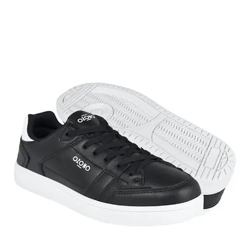 609301 TENIS CASUALES CABALLERO CAPA DE OZONO SIMIPIEL NEGRO