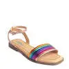 636103 Sandalia Plana Dama Colores Metálicos