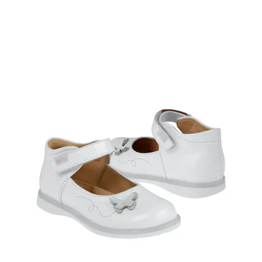 V6002 ZAPATOS NIÑA VAVITO CHAROL BLANCO