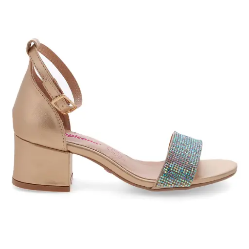 TR591003ST ZAPATILLA NIÑA METALICA ORO ROSADO