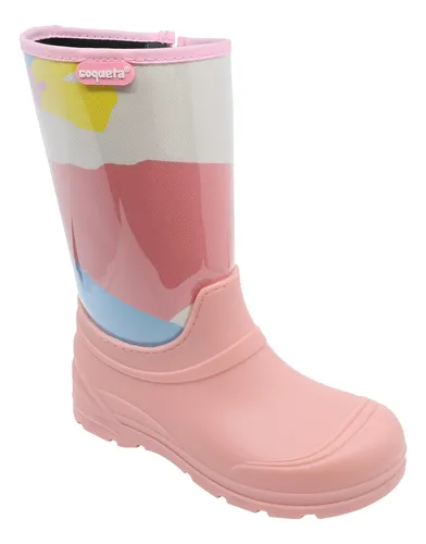 342200-I Bota Lluvia Niña Coqueta Rosa Multicolor 