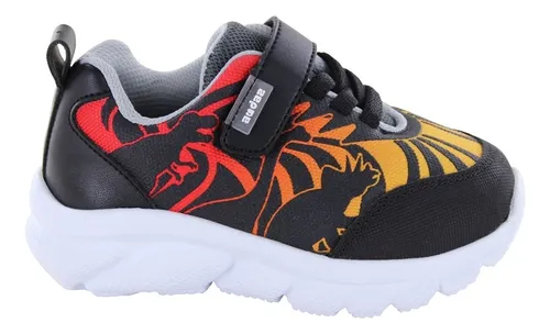 138006-A Tenis Audaz Textil Negro Niños