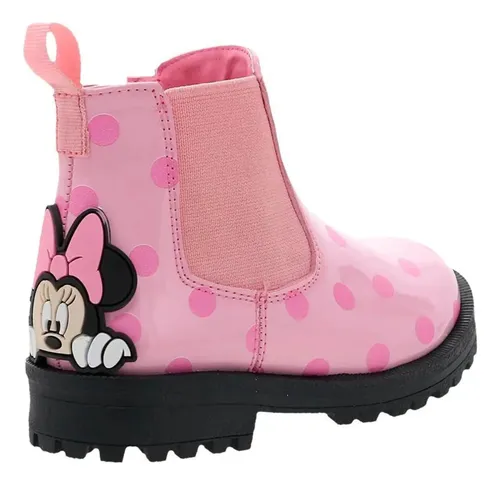 DY32509 BOTA NIÑA CHAROL ROSA PASTEL DISNEY