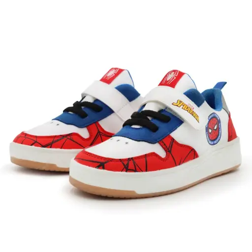 MV332551ST Tenis Marvel Spider-Man Blancos para Niño