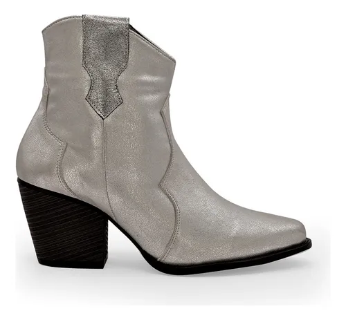 Botín Cowboy Bota Vaquera Western Para Mujer Cómodo